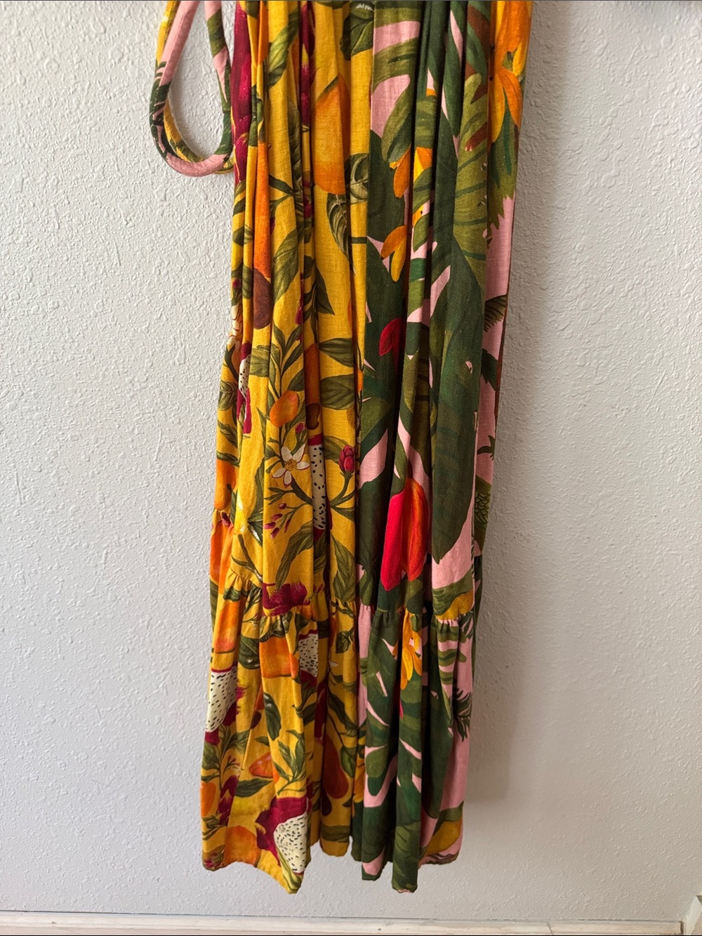 Farm Rio Mixed Prints Midi Wrap Dress Size Small - Picture 13 of 14